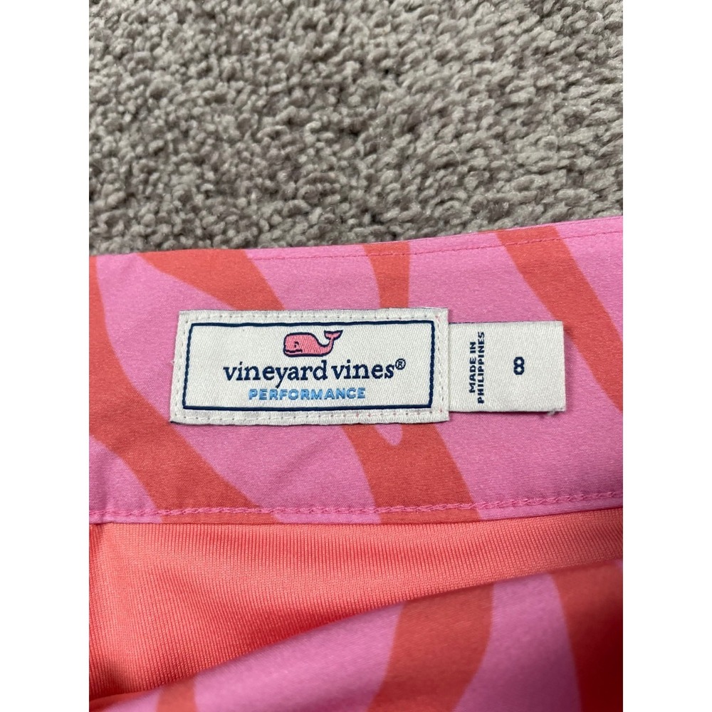 Vineyard Vines Skort Womens 8 Skirt Pink Orange Floral Golf Athletic Tropical - Picture 3 of 10